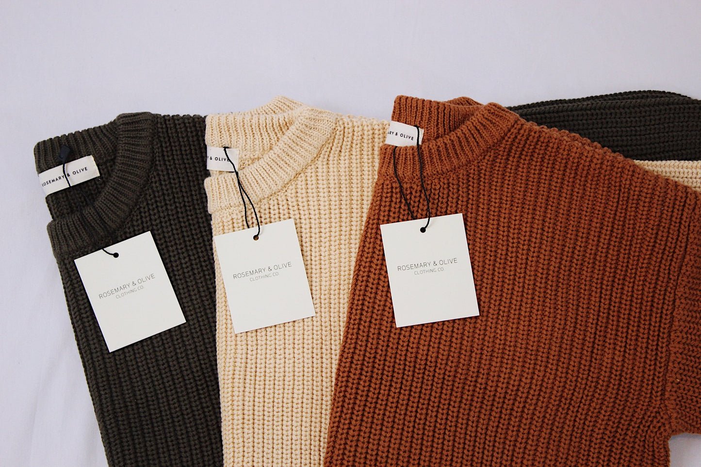 Cotton Knit Sweater- RUST