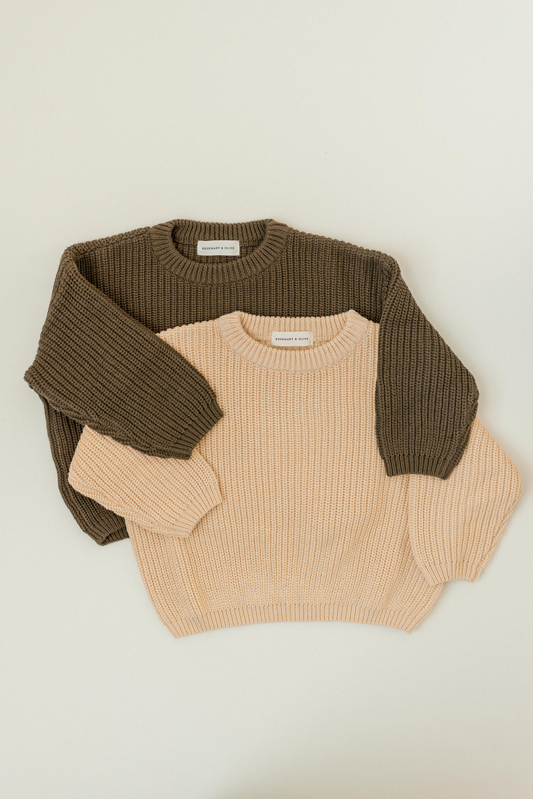 Cotton Knit Sweater- CREAM