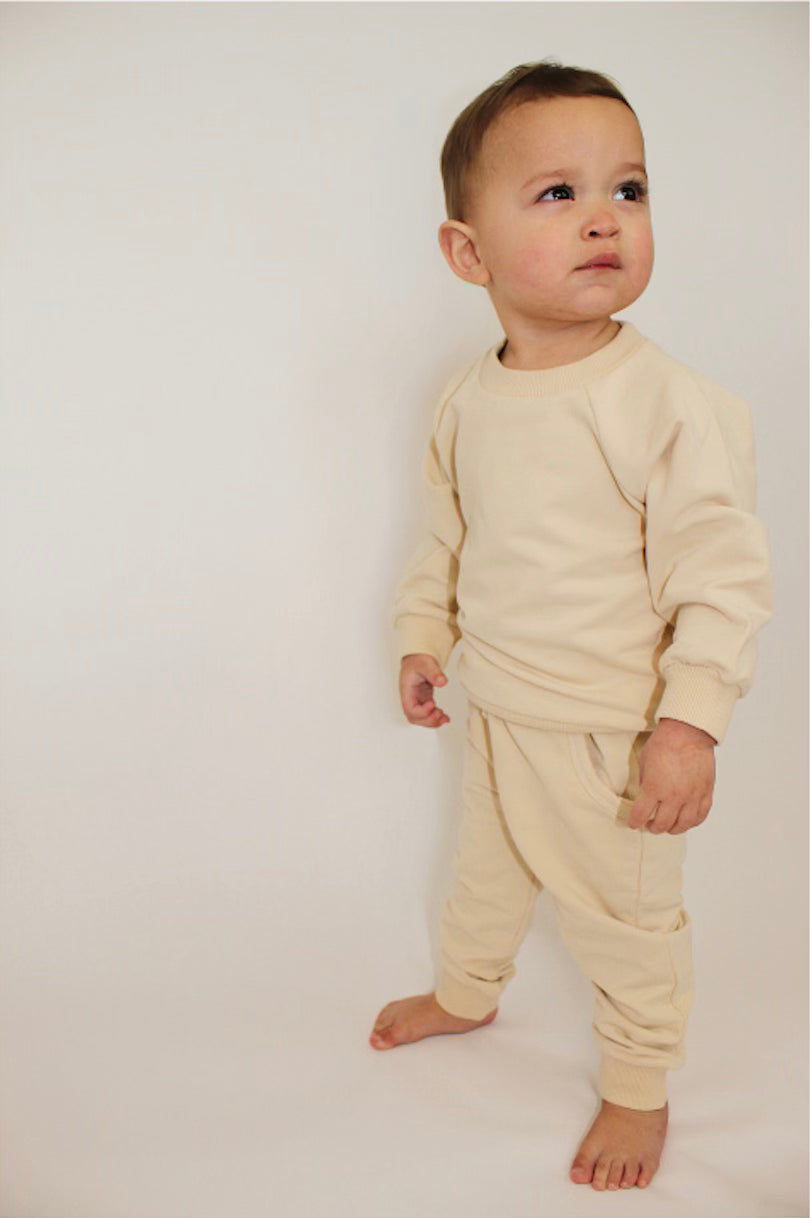 2 Piece Organic Cotton Set- CREAM