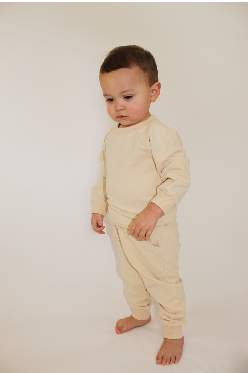 2 Piece Organic Cotton Set- CREAM