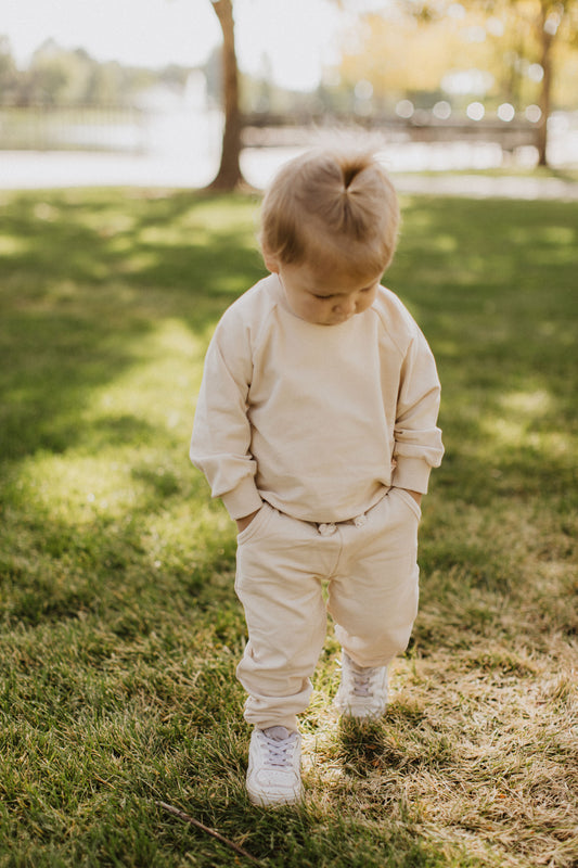 2 Piece Organic Cotton Set- CREAM