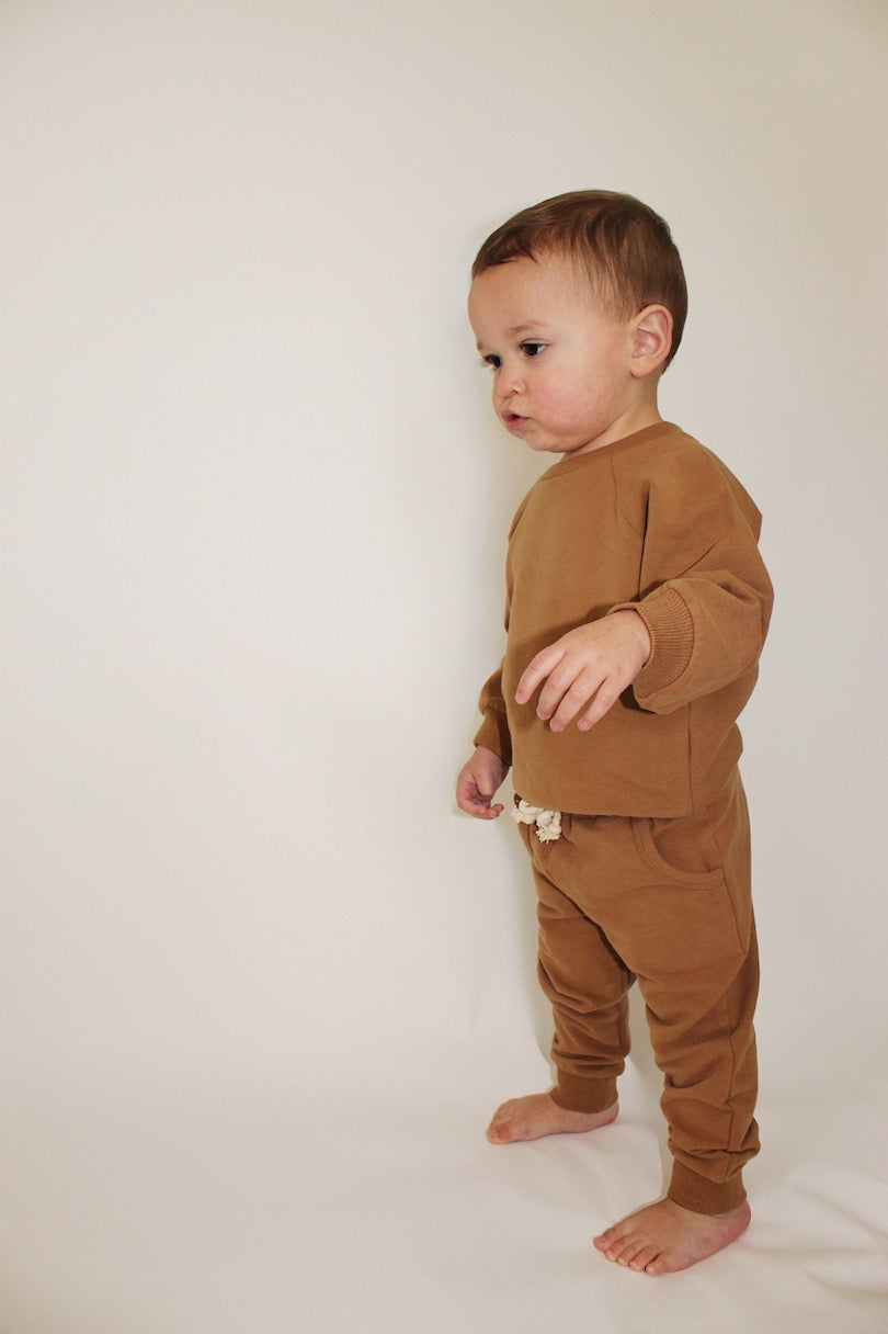 2 Piece Organic Cotton Set- BROWN